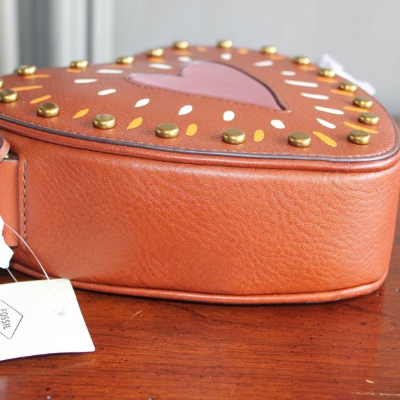 Fossil Leather Heart Bag Crossbody - Picture 6 of 12